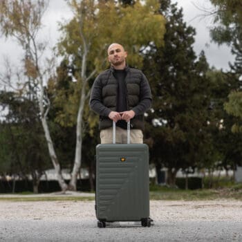 Βαλίτσα Μεγάλη Σκληρή ταξιδιού χακί