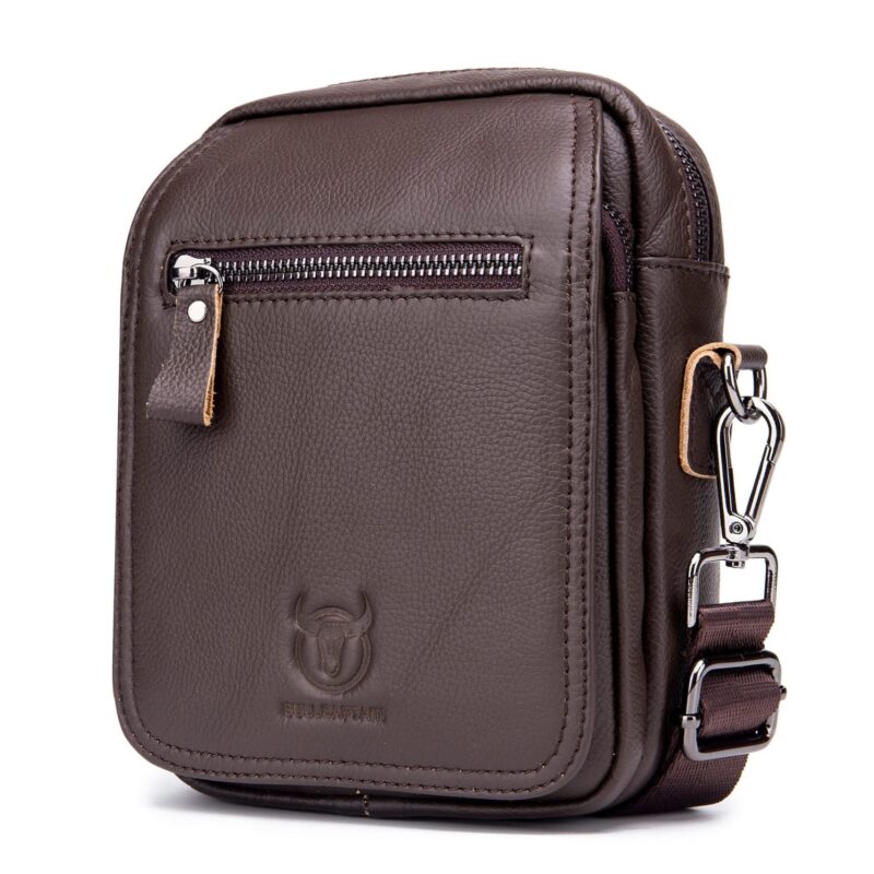 Δερμάτινο τσαντάκι ώμου Bull Captain  DJB 015(L) καφέ