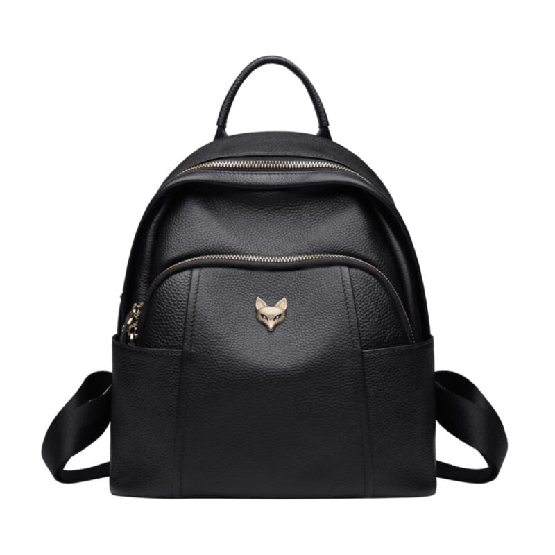 Δερμάτινo Γυναικείo Σακίδιο Πλάτης  Foxer 9113025F μαύρο