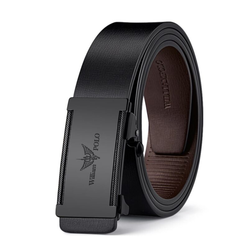 Ανδρική Ζώνη Δερμάτινη William Polo 20191 Black