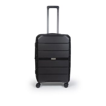 Βαλίτσα μεσαία με tsa lock διπλά ροδάκια από πολυπροπυλένιο άθραυστο υλικό και επέκταση σε μαύρο χρώμα