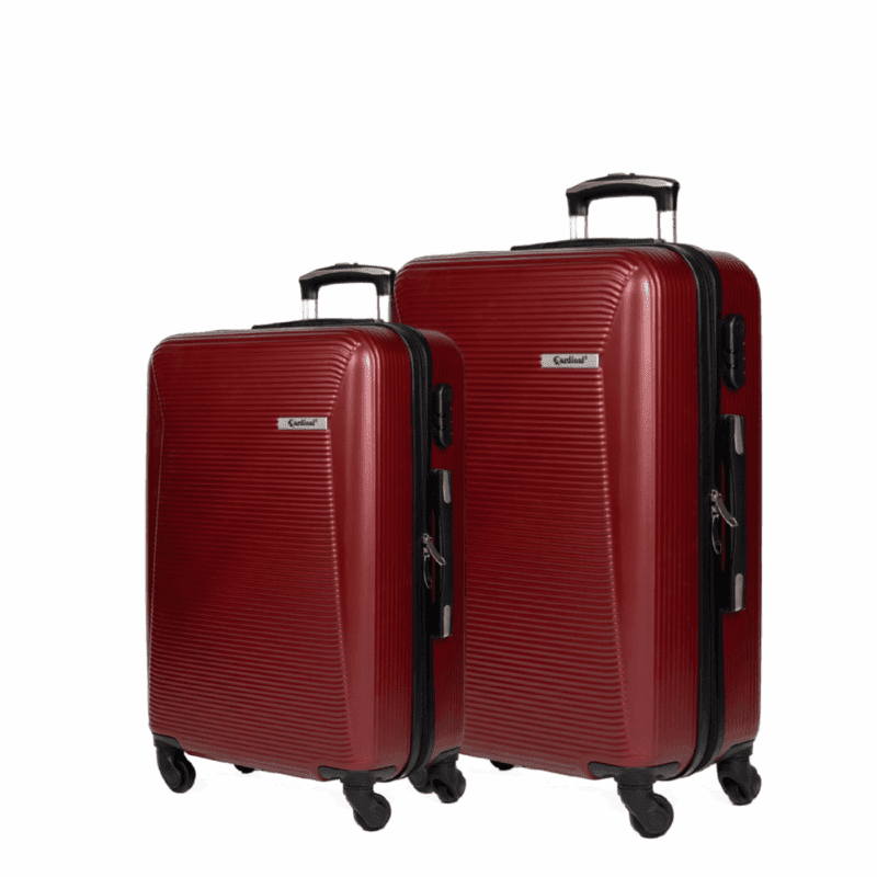 Βαλίτσες μεσαία , μεγάλη με κλειδαριά , υλικό abs σε χρώμα ροζ .