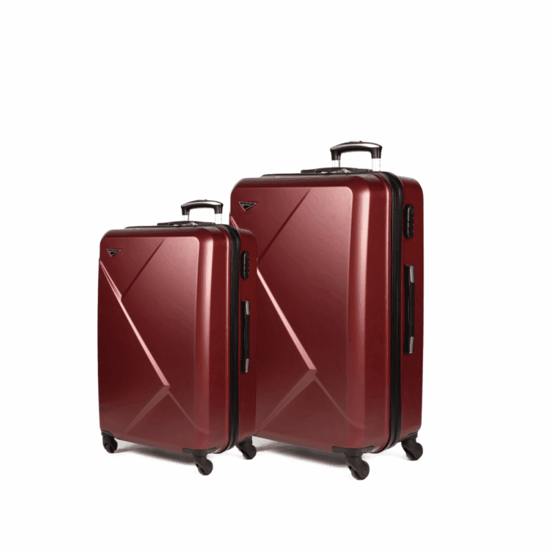 Βαλίτσες μικρή(καμπίνας) ,μεσαία με κλειδαριά , υλικό abs σε χρώμα μπορντό .