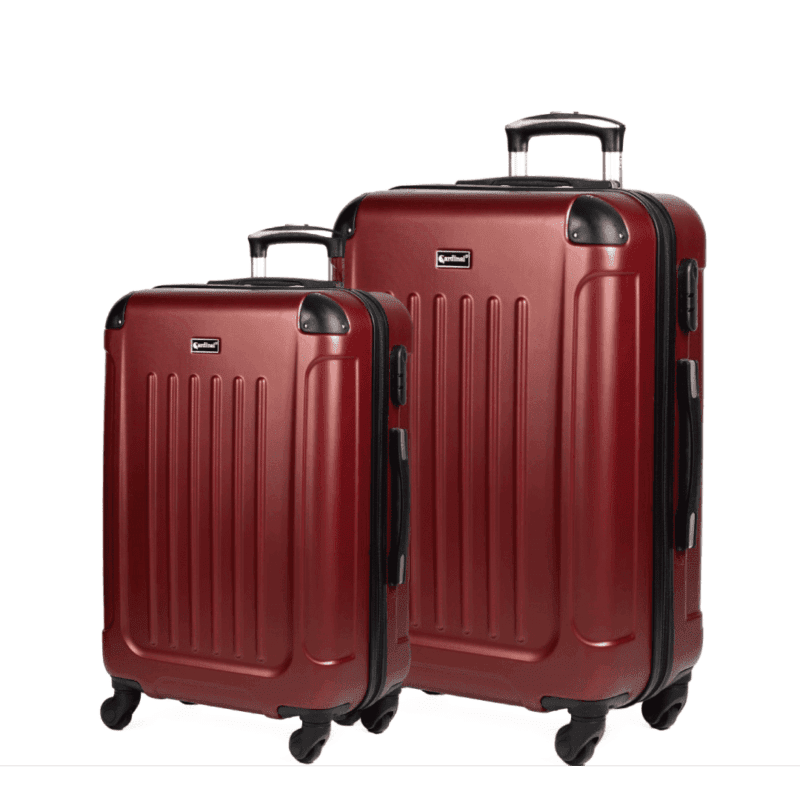 Βαλίτσες μικρή(καμπίνας) ,μεσαία , μεγάλη με κλειδαριά , υλικό abs σε χρώμα μπορντό προστατευτικά στις γωνίες .