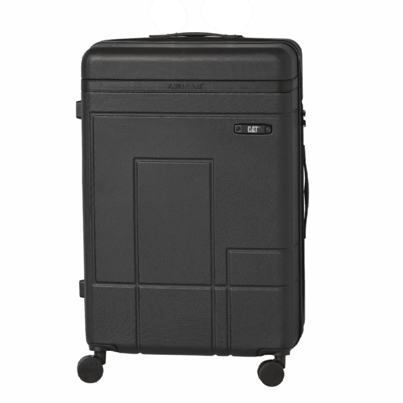 Βαλίτσα μεγάλη με διπλά ροδάκια από abs υλικό σε μαύρο χρώμα