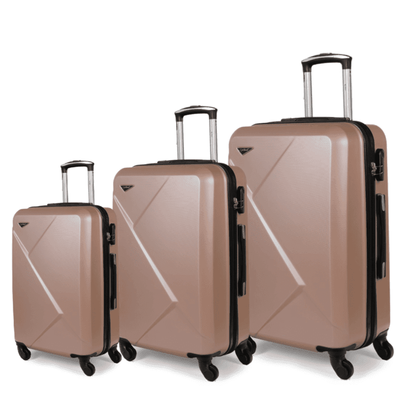 Βαλίτσες ταξιδιού (σέτ 3 τεμαχίων) Cardinal 2011 ροζ χρυσό