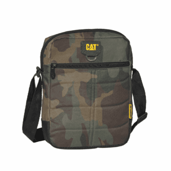 Τσαντάκι tablet Caterpillar σε camo χρώμα με διαχωριστικό εσωτερικό, μπροστινή τσέπη με φερμουάρ και πίσω τσέπη με velcro.