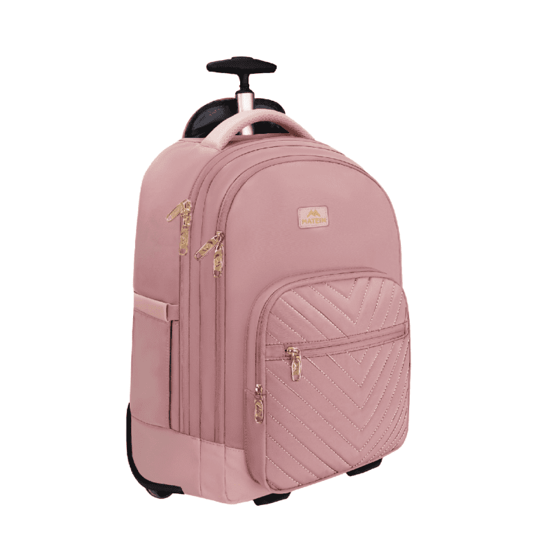 Γυναικείο Σακίδιο πλάτης Τροχήλατο 42L Laptop 17,3” Matein 1417 ροζ