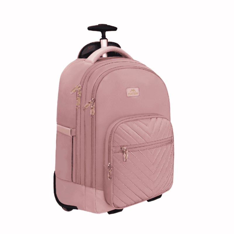 Γυναικείο Σακίδιο πλάτης Τροχήλατο 42L Laptop 17,3” Matein 1417 ροζ