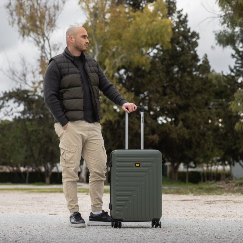 Βαλίτσα Μεσαία Σκληρή ταξιδιού χακί