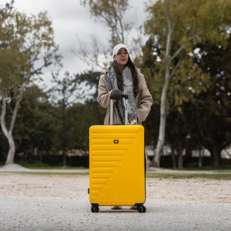 Βαλίτσα Μεγάλη Σκληρή ταξιδιού κίτρινο