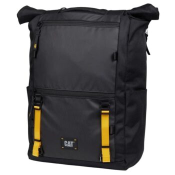 Utility X Rolltop Backpack σε μαύρο, με diamond ripstop ύφασμα
