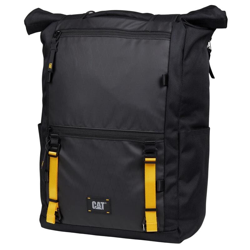 Utility X Rolltop Backpack σε μαύρο, με diamond ripstop ύφασμα