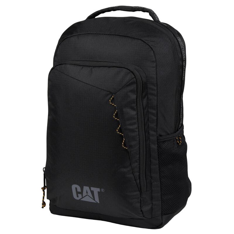 "Explorer Advanced Backpack – μαύρο σακίδιο πλάτης με ανακλαστικό λογότυπο, μπροστινή τσέπη με οργανωτή και δίχτυνες πλαϊνές θήκες, ιδανικό για καθημερινή χρήση και αστικές περιπέτειες"