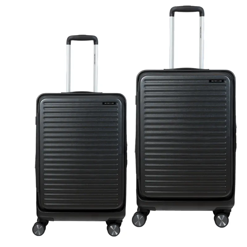 Βαλίτσες σετ Newcom (ABS+PC) μεσαία μεγάλη N1605 dark grey