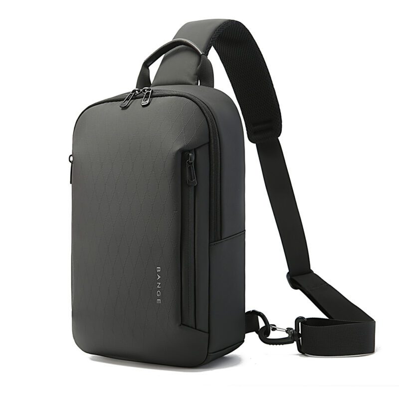 Τσαντάκι στήθους BANGE μαύρο – αδιάβροχο με αντικλεπτική προστασία