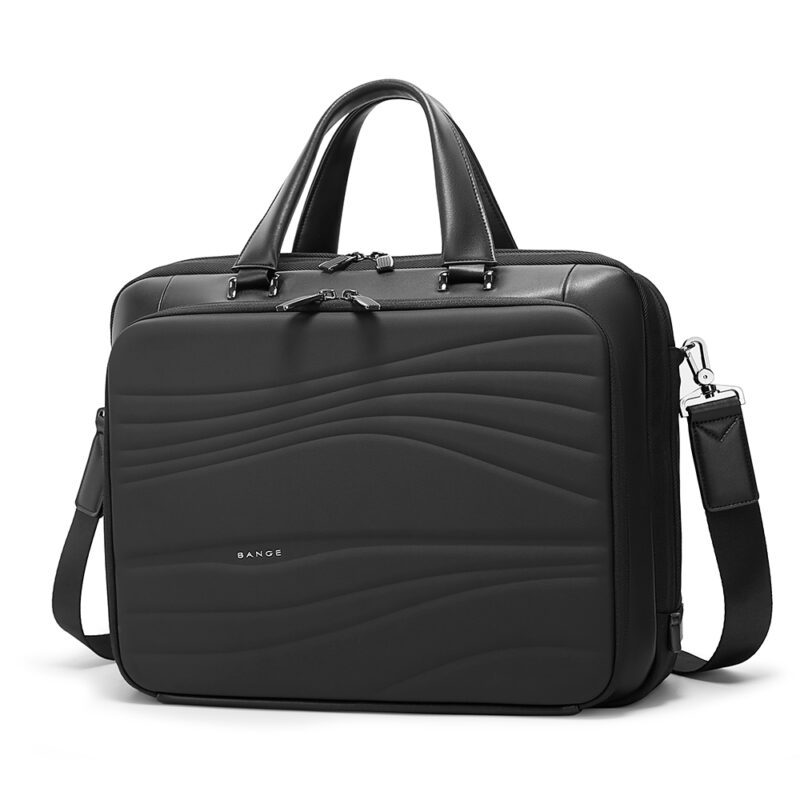 Μαύρος χαρτοφύλακας laptop BANGE BG-8029 με κομψό επαγγελματικό σχεδιασμό