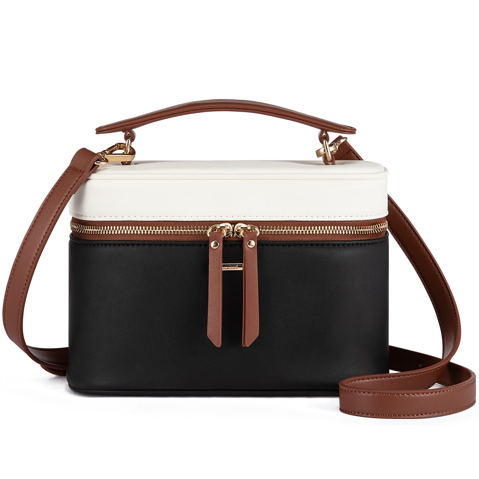 Τσαντάκι Χειρός Χιαστί Lovevook WB4311 beige black brown τσαντάκι χειρός χιαστί σε μαύρο και εκρού χρώμα