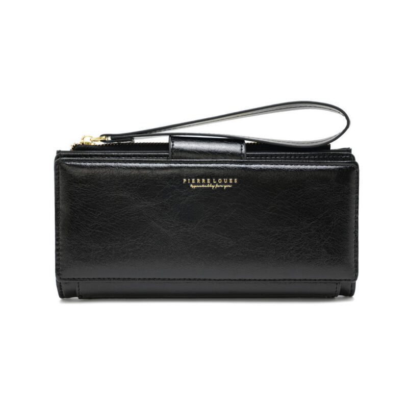 Μεγάλο πορτοφόλι γυναικείο Pierre Loues μαύρο