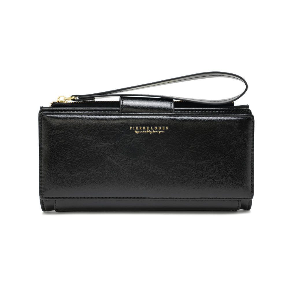 Πορτοφόλι Γυναικείο Pierre Loues PL821-87Q μαύρο Μεγάλο πορτοφόλι γυναικείο Pierre Loues μαύρο