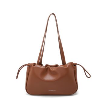 Τσάντα ώμου Pierre Loues PL915-12 σε καφέ χρώμα, μπροστινή όψη