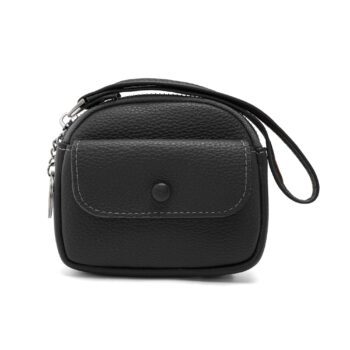 Γυναικείο πορτοφόλι Pierre Loues PL805-69 σε μαύρο χρώμα με χρυσό φερμουάρ.