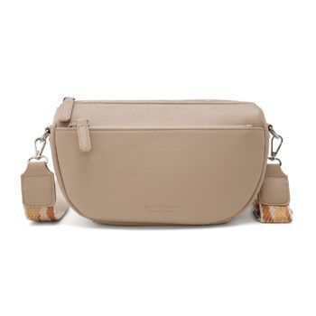 Τσάντα Pierre Loues με υφαντό λουράκι και μπροστινή θήκη.